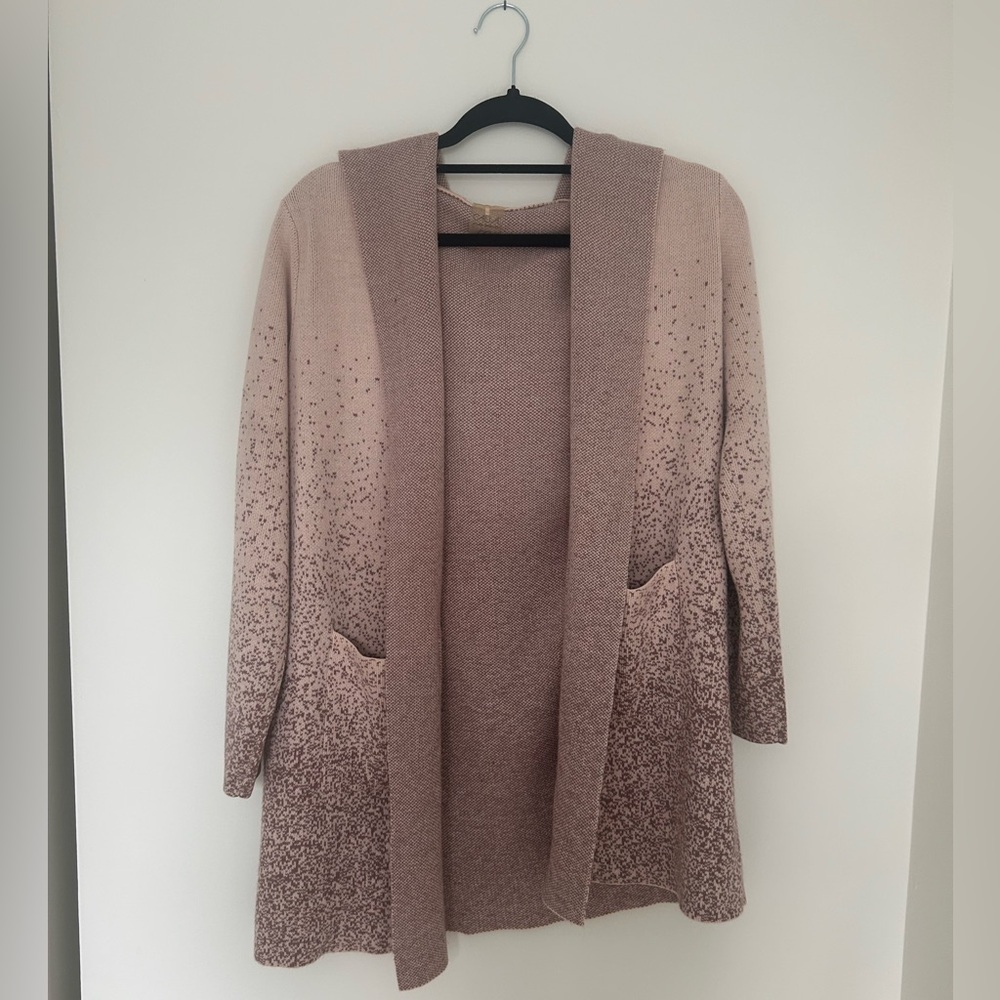 CALIA by Carrie Underwood Light Pink Gradient Women's Cardigan With Hood